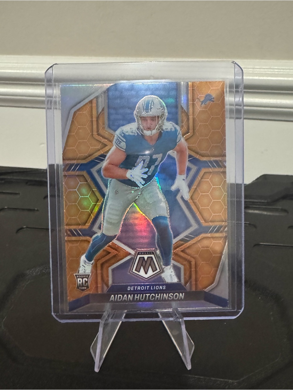 🔥 2022 Aidan Hutchinson Panini Mosaic Honeycomb Prizm Rookie Card #detroitlions